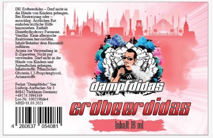 Dampfdidas Aroma Erdbeerdidas